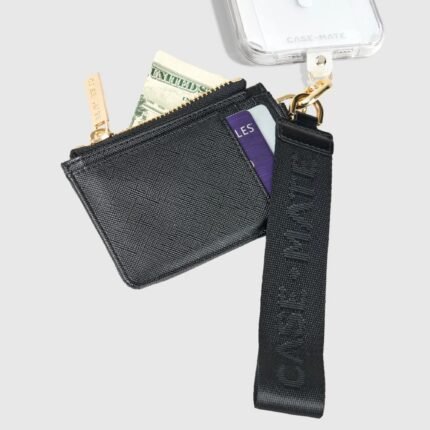 Universal Case-Mate Essential Phone Strap with Wallet - Black