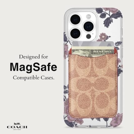 Universal Coach Signature C Magnetic Cardholder - Tan