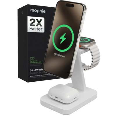 Mophie Wireless 3in1 Qi2 Charging Stand - White