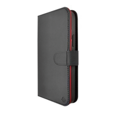 iPhone 15 Pro Uunique 2-in-1 Leather Folio + Detachable Back MagSafe Case - Black/Red