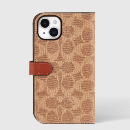 iPhone 15 Plus Coach Slim Wrap Signature C Case - Tan