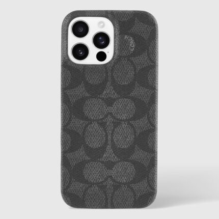 iPhone 16 Pro Max Coach Slim Wrap Signature C Case - Charcoal