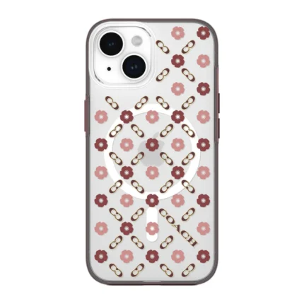 iPhone 15/14/13 Coach Protective Case w/MagSafe - Tea Rose