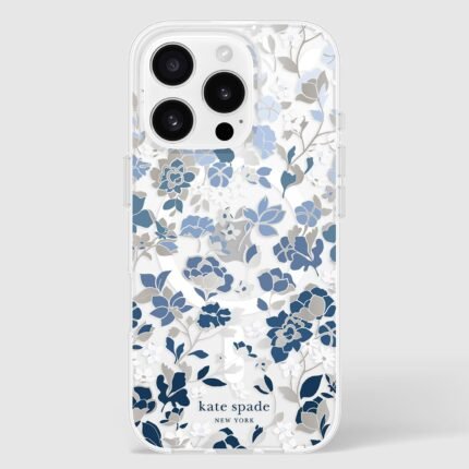 iPhone 16 Pro Max Kate Spade Protective Prints MagSafe Case - Flowerbed Blue