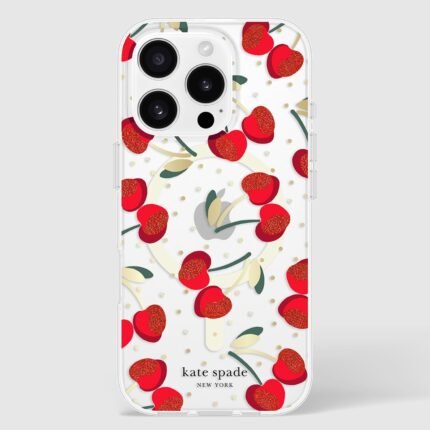iPhone 16 Pro Max Kate Spade Protective Prints MagSafe Case - Cherry Dot
