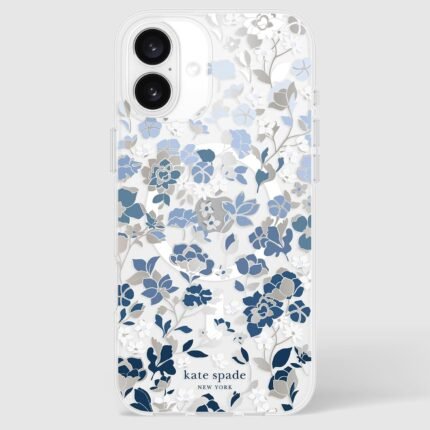 iPhone 16 Kate Spade Protective Prints MagSafe Case - Flowerbed Blue