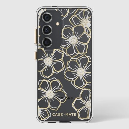 Samsung Galaxy S24 5G Case-Mate Floral Gems Case - Gold